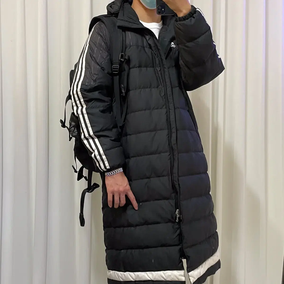 프롬브이 ADIDAS 아디다스 롱패딩 (L)