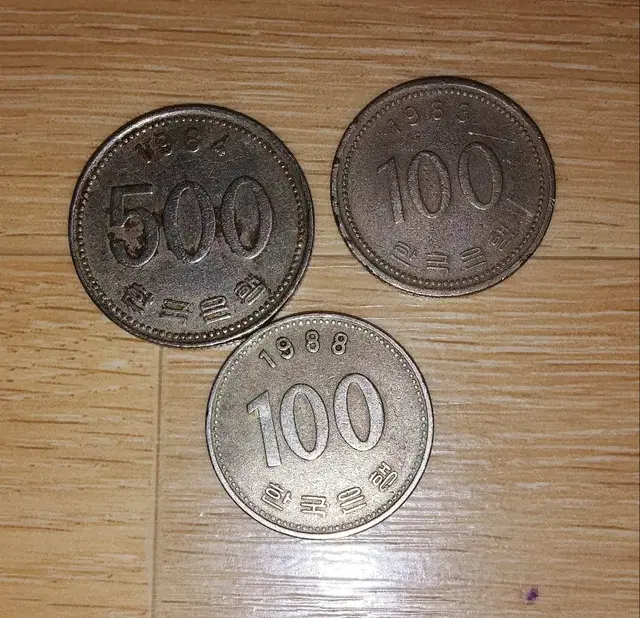 택포) 500원1984년 +백원1983년+1988년 일괄 저렴하게