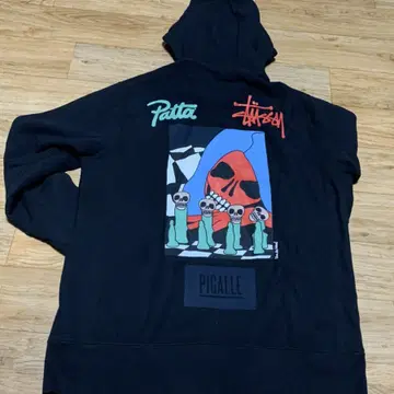 Stussy X Pigalle X Patta 후디 엠사이즈