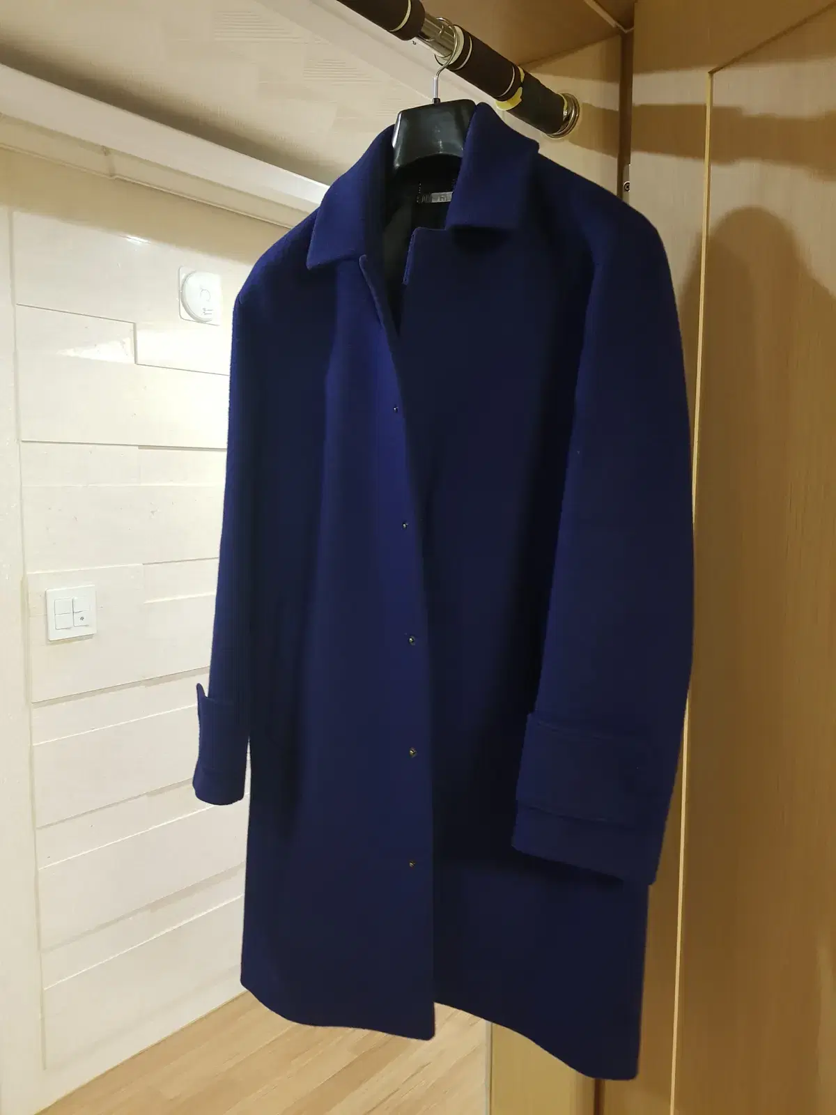 Drawstring Cashmere Mac Coat M