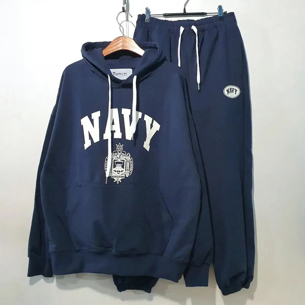 SS신상) NAVY Hooded set 2color M,L