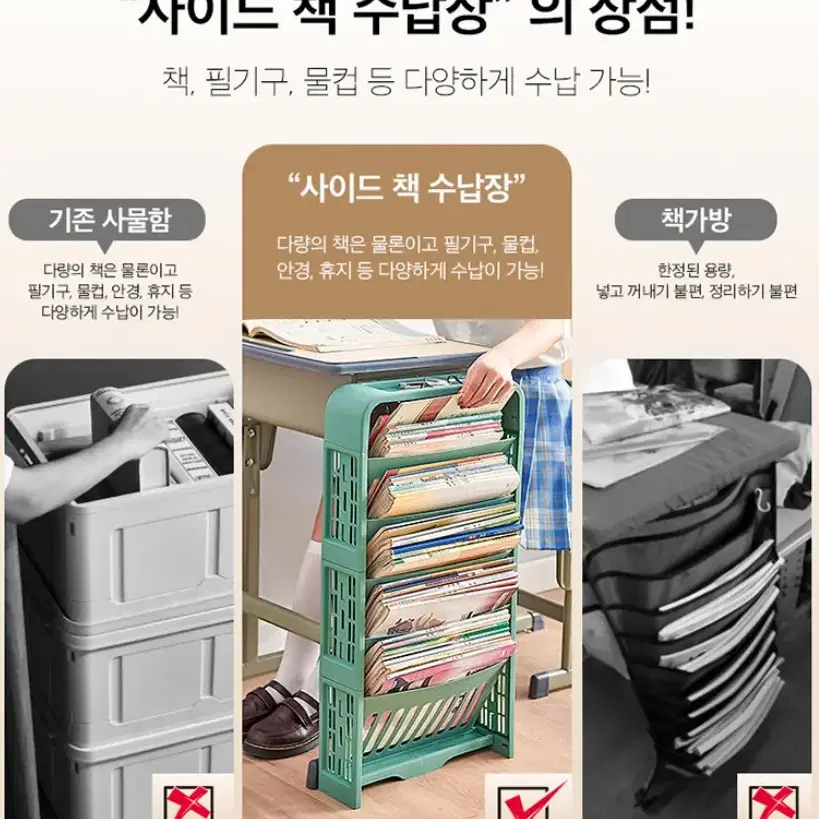 책상정리 책정리 수납 책꽂이 필기구 책상정리 수납장 아이방