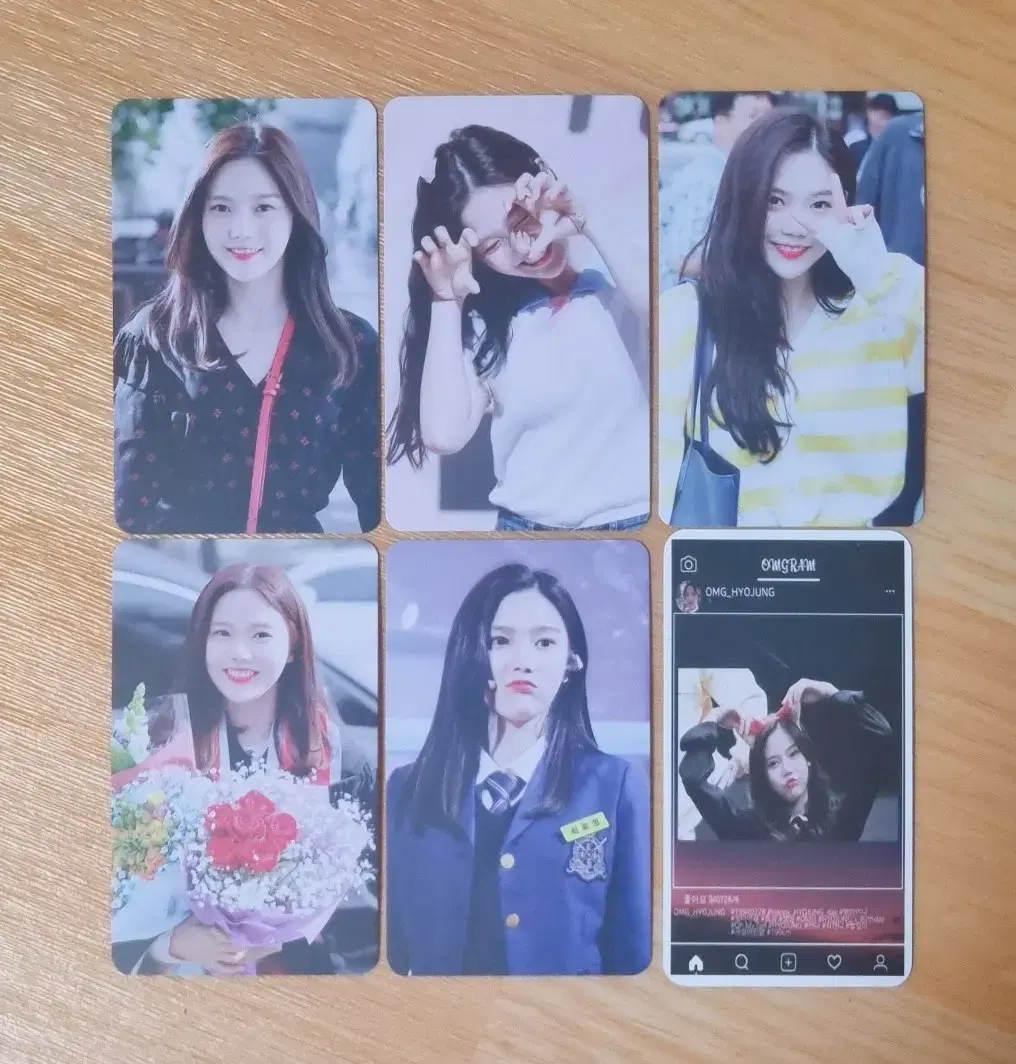 Oh my girl hyojung birthday cafe pre-order benefit sells photo kards