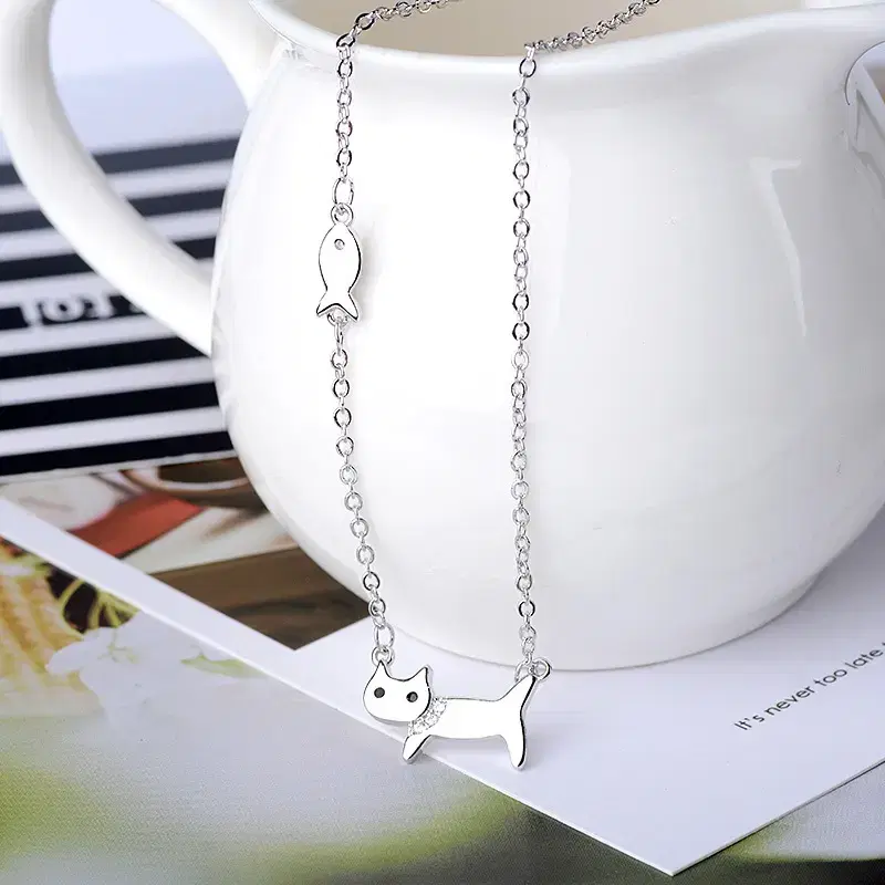 s925 sterling silver cat necklace 실버 목걸이