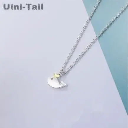 s925 sterling silver whale 고래 실버 은목걸이