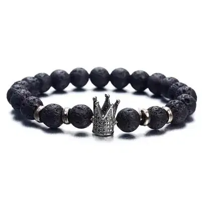 lava stone pave CZ imperial 라바스톤 비즈팔찌셋