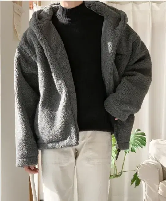 Fleece Puffy Teddy Hooded Jacket