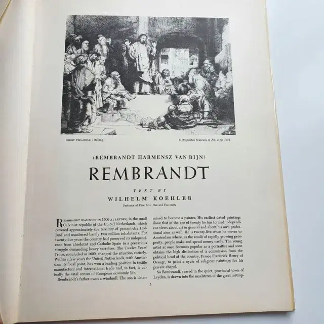 Rembrandt vintage art book /빈티지 아트북