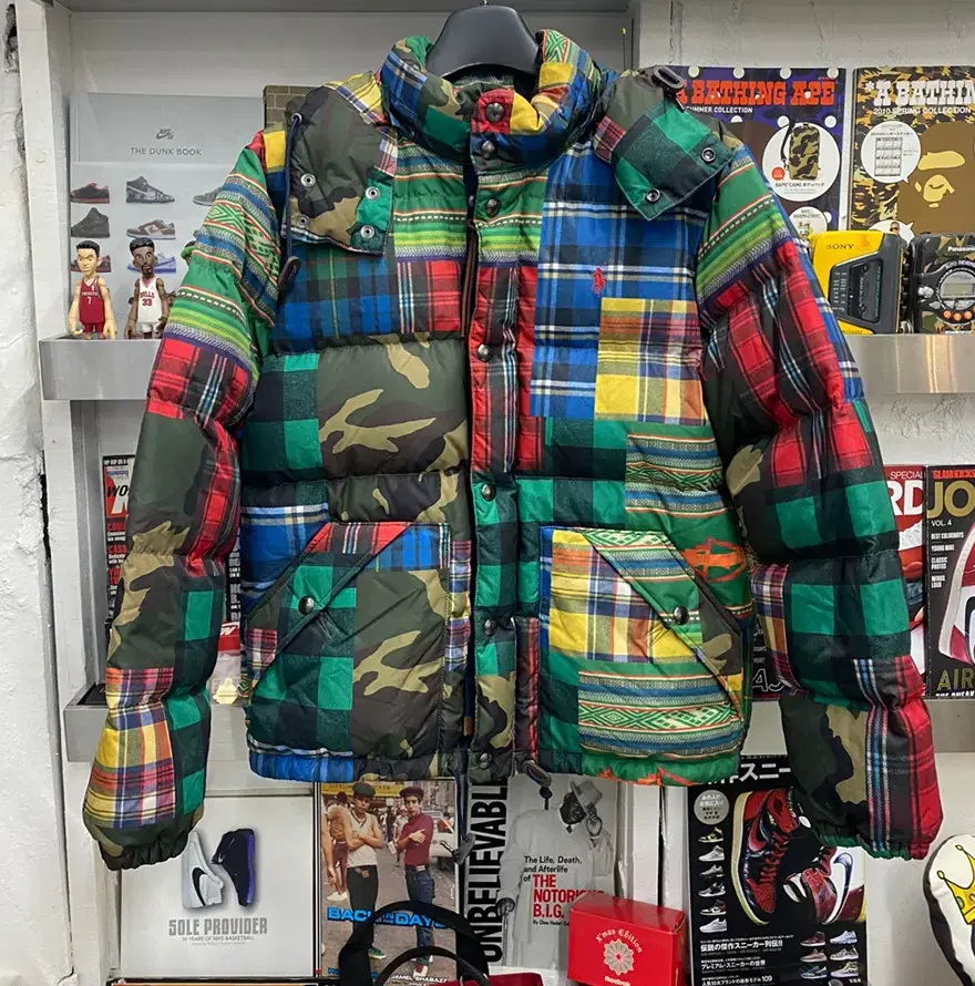 폴로 랄프로렌 patchwork down jacket