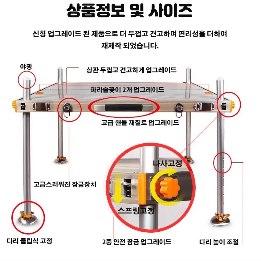 민물 낚시 좌대 신형 이동식 접이식 알루미늄 발판