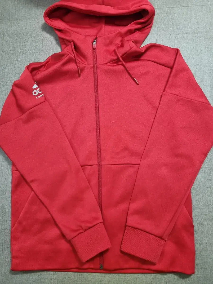 M 95) Adidas Combat Red Hoodie Zip Up