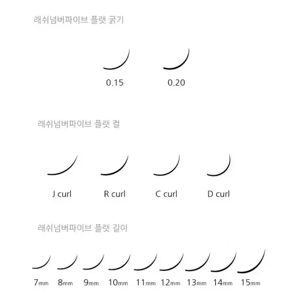 래쉬넘버5 플랫 뷰러컬 LD컬 LC컬_플랫모 래쉬NO5플랫모 신제품 속눈