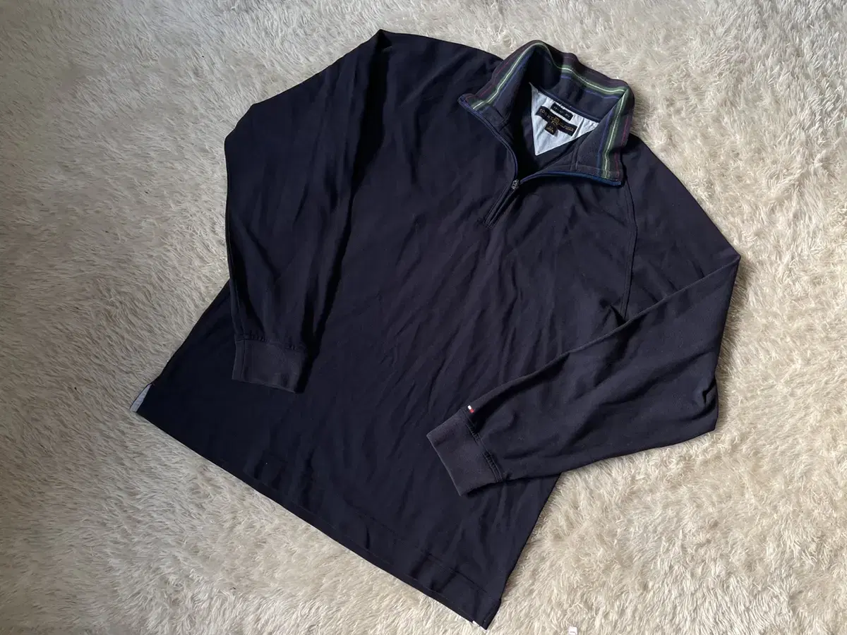 Tommy Hilfiger Navy Half-Zip T-Shirt