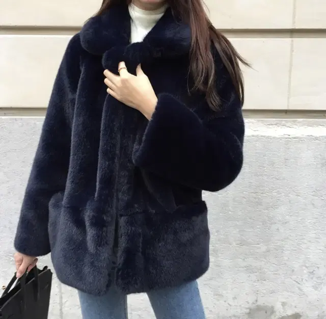 망고매니플리즈 ECO MINK FUR HALF JACKET