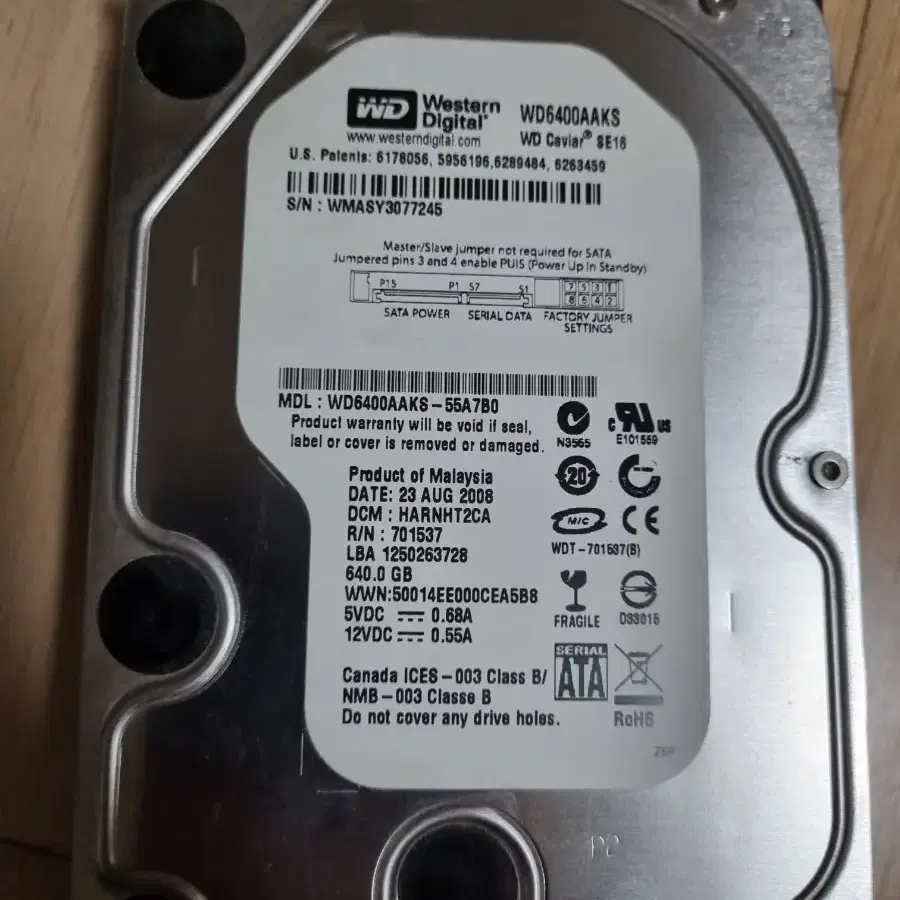 시게이트 WD 히타치  3.5" HDD(500GB/1TB/2TB/3TB)