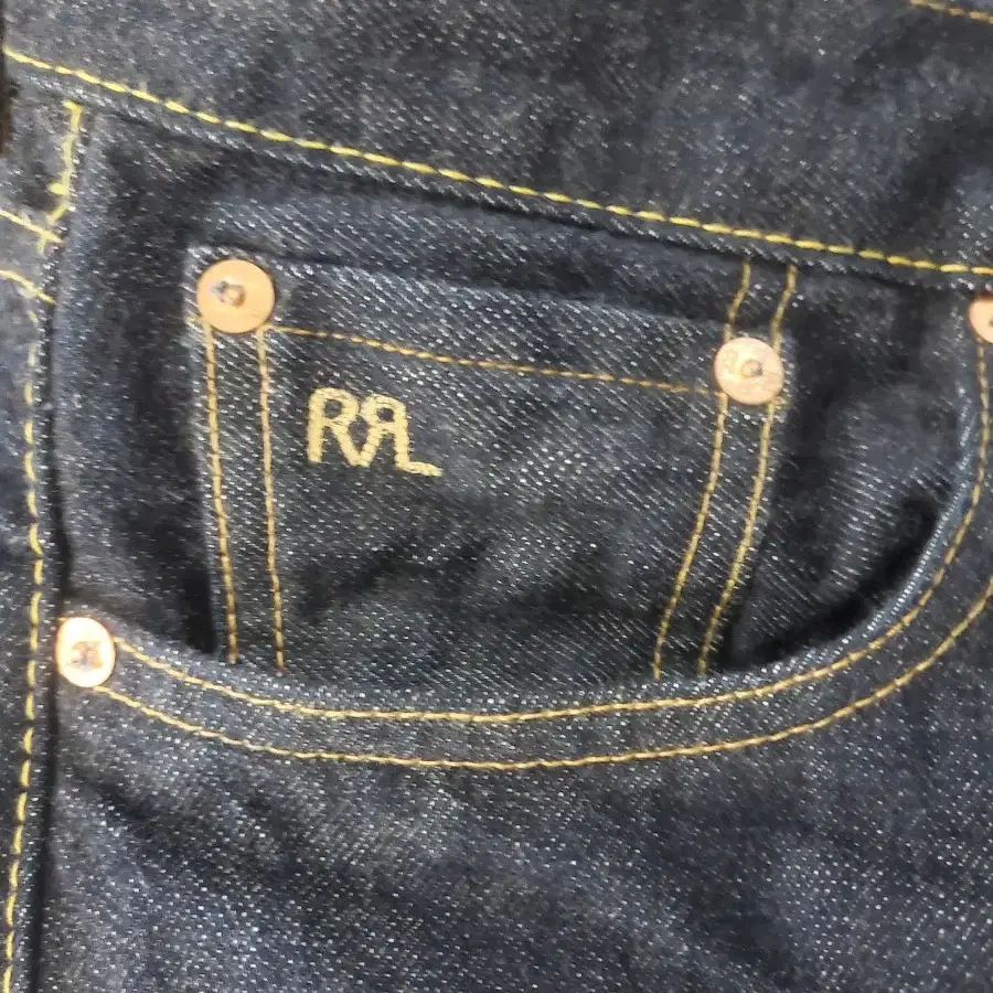 rrl 더블알엘 슬림핏 셀비지 데님