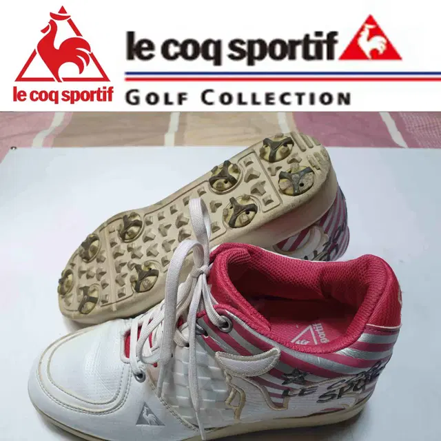 235 르꼬끄(le coq golf) 키높이 7cm 화이트& 핑크배색