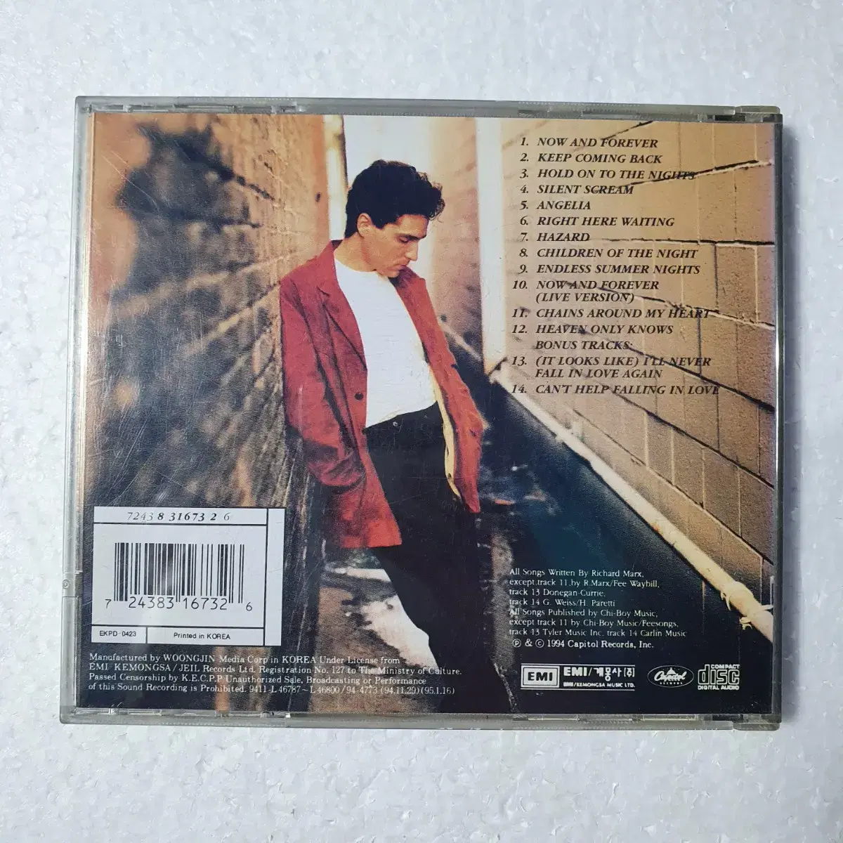 리차드막스 Richard Marx  Ballads CD 중고