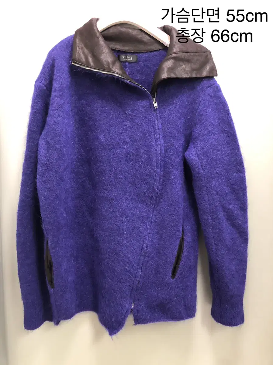 TIME TIME Mohair and fine jin knit zip-up cardigan (genuine)