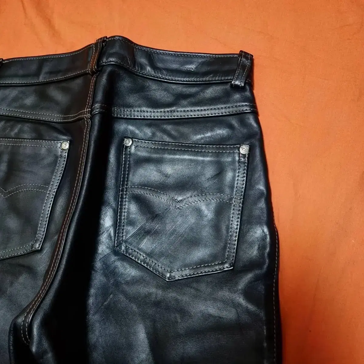 Schott 600 Leather Pants Straight