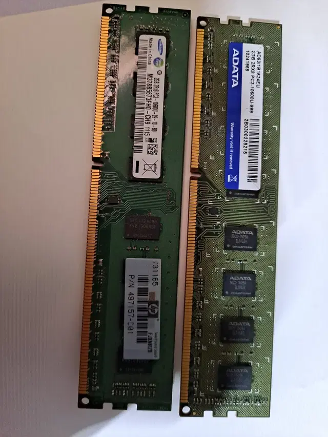 2GB 양면 PC3 10600U(2개일괄.