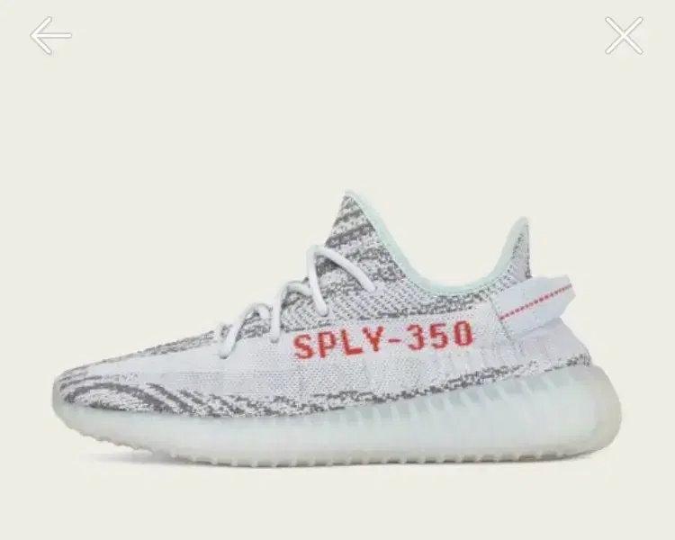 E.JI BOOST 350V2 bloo Tint 255 size sold