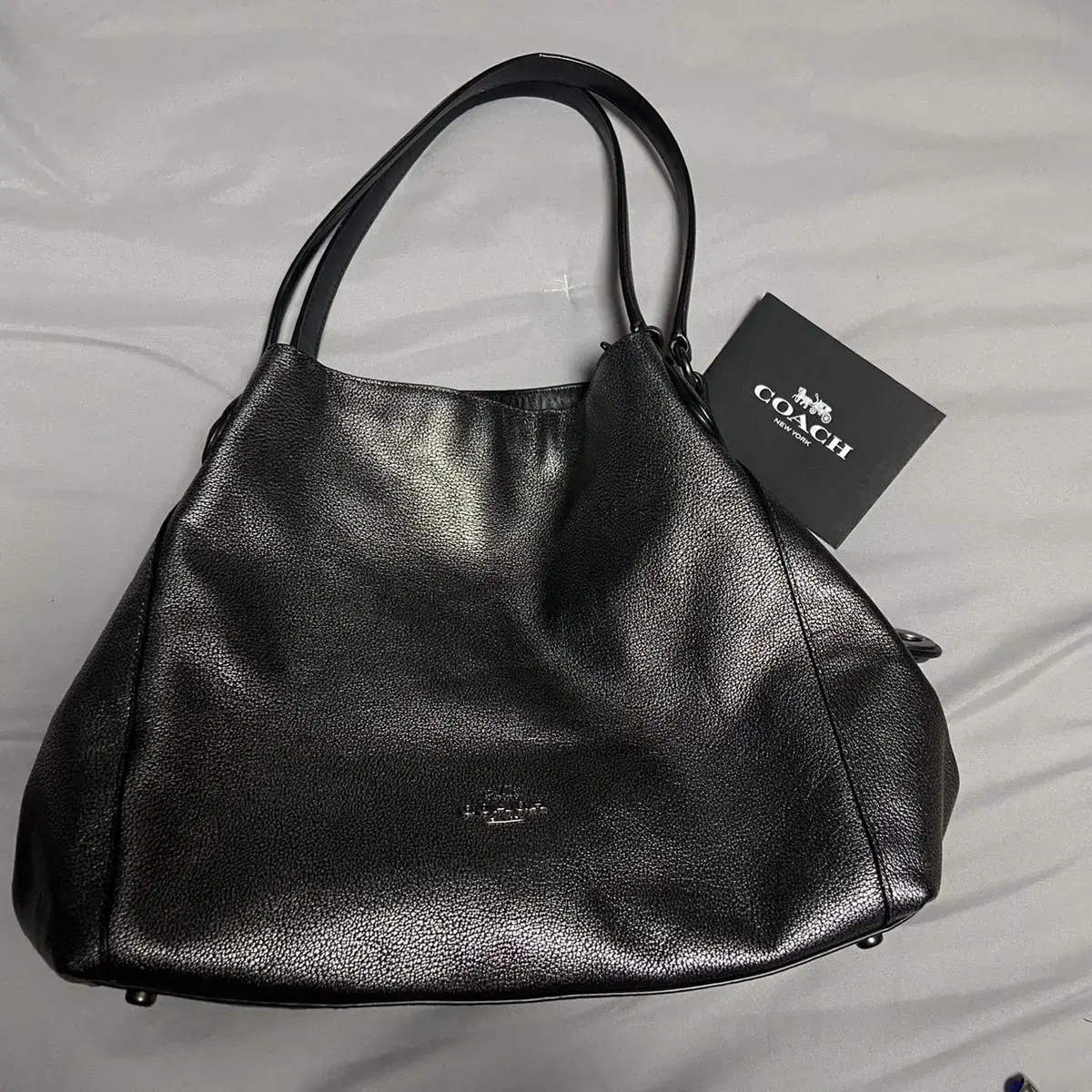 Coach Shoulder Bag Metal Gray (Eddie 31)