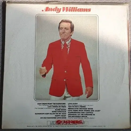 Andy Williams lp 미개봉 