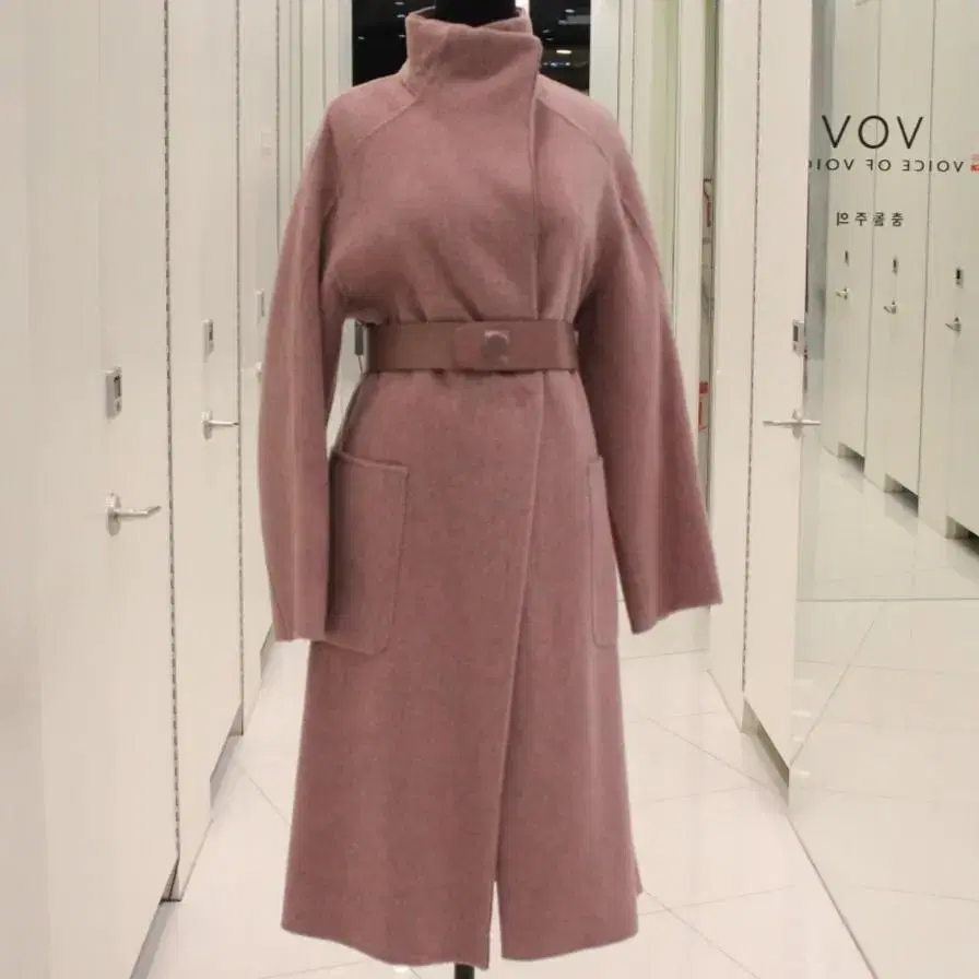 [VOV] Belted One-Button Coat