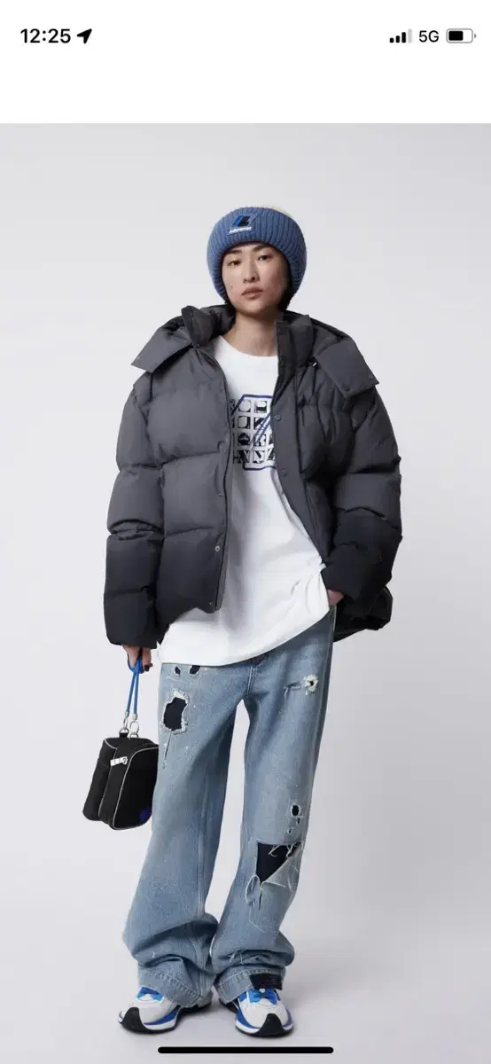 자라 아더에러 그라데이션패딩M