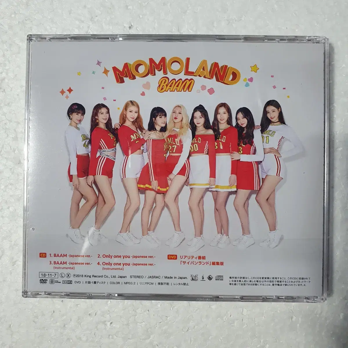 모모랜드 MOMOLAND  BAAM 한정반 스티커 싱글CD DVD  중고