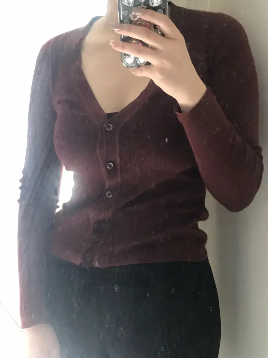 Prada Burgundy Cashmere Knit Cardigan