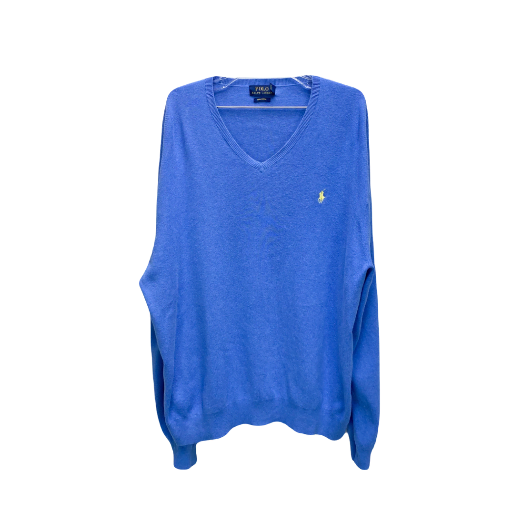 Men's Polo Ralph Lauren Cotton V-neck Knit bloo XXL