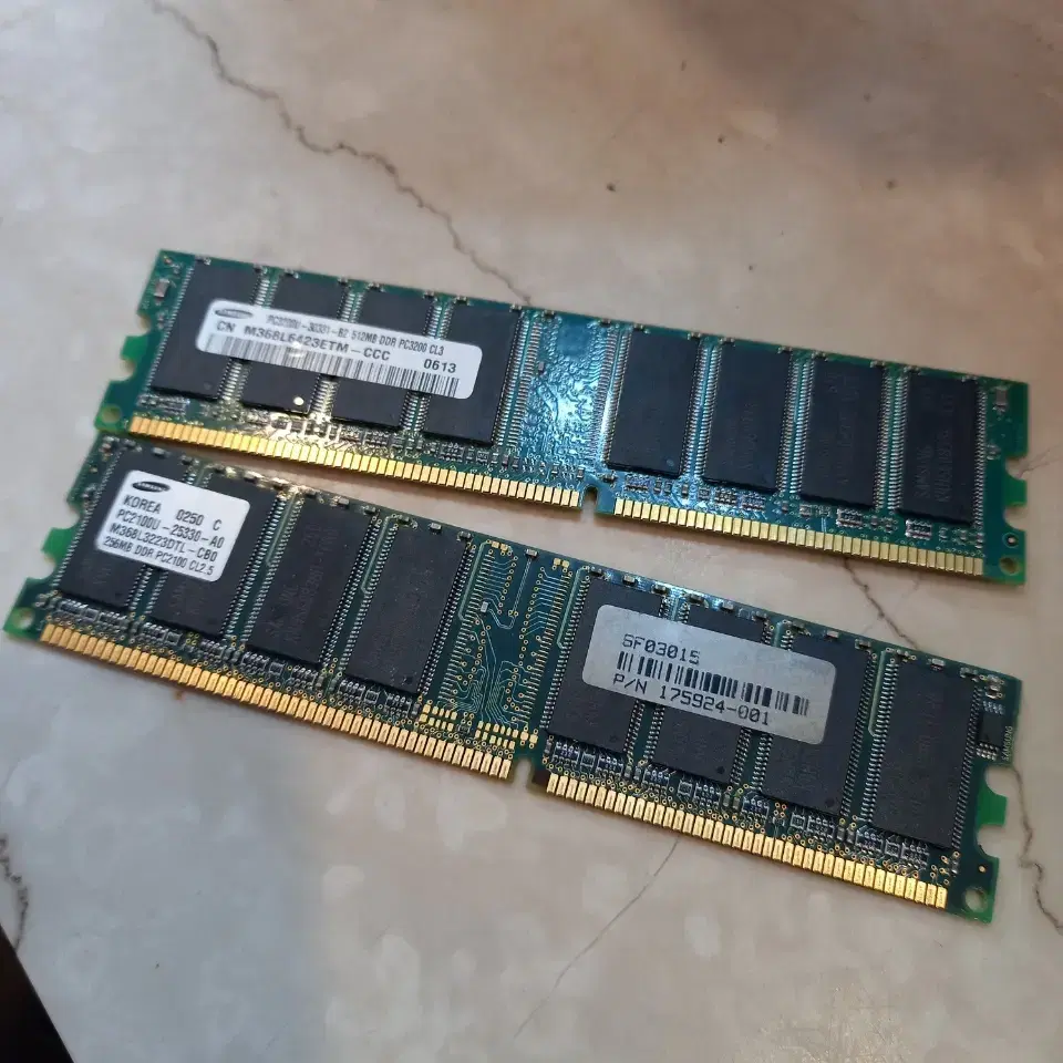 삼성 DDR RAM 램 512MB 1개 256MB 1개