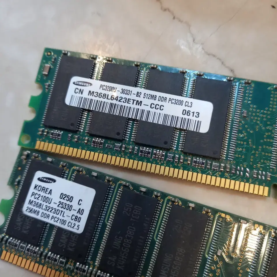 삼성 DDR RAM 램 512MB 1개 256MB 1개