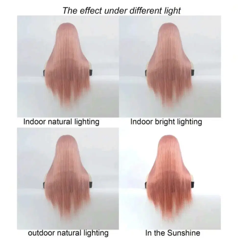 핑크 롱 스트레이트 가발 판매(새상품)