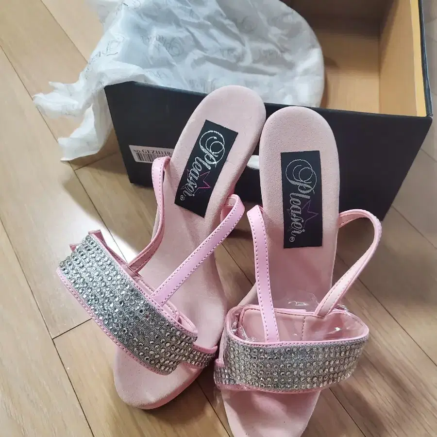 630 Pink Strap High Heels