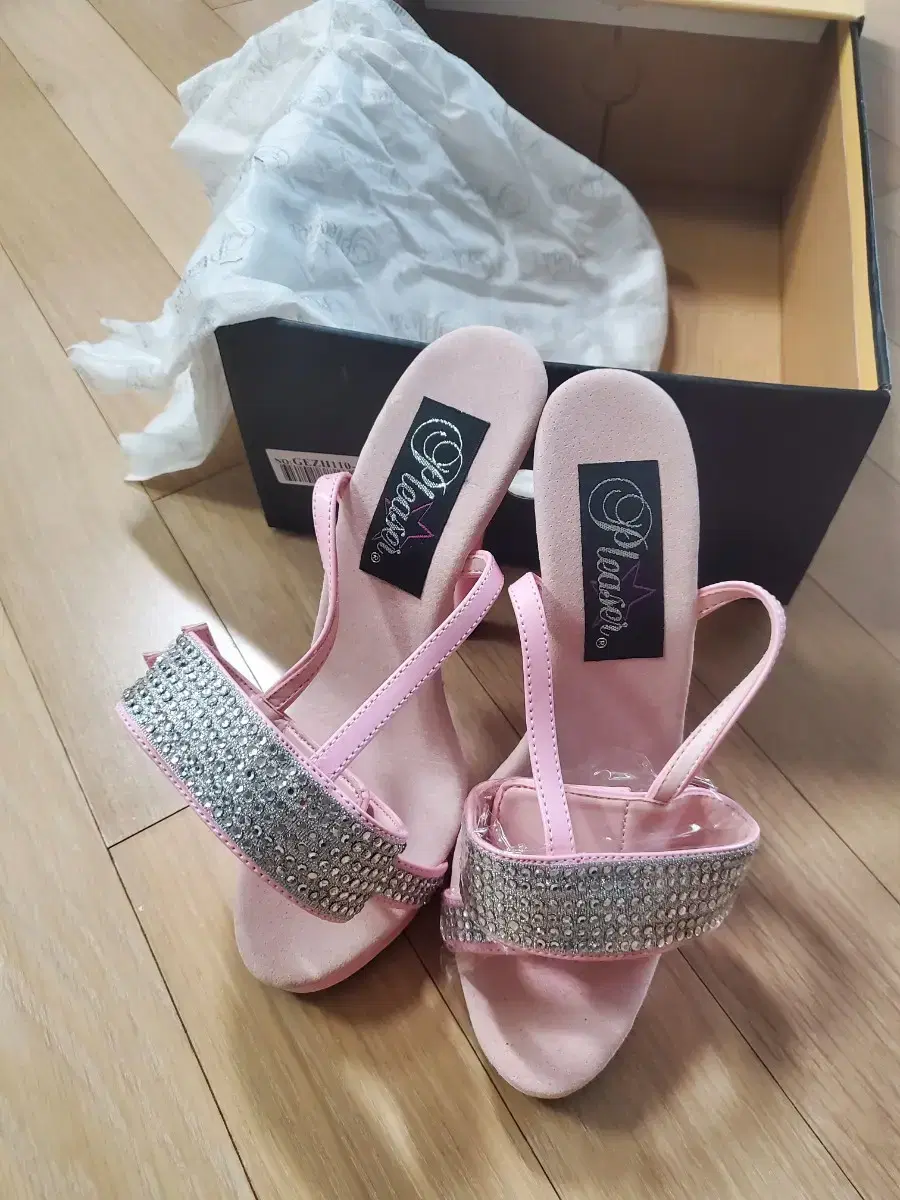 630 Pink Strap High Heels