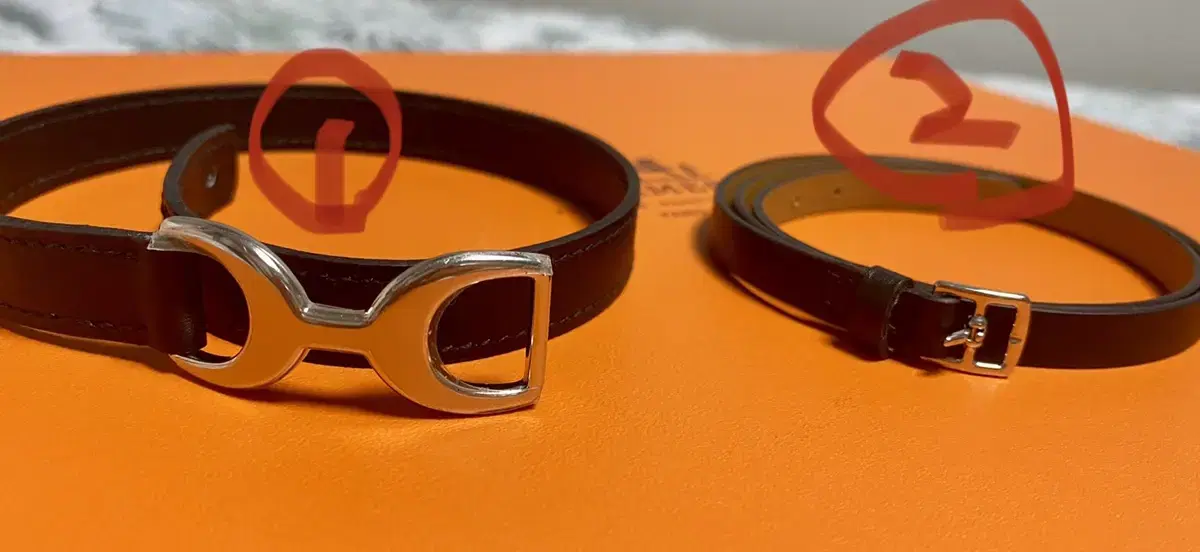 Hermès leather bracelet