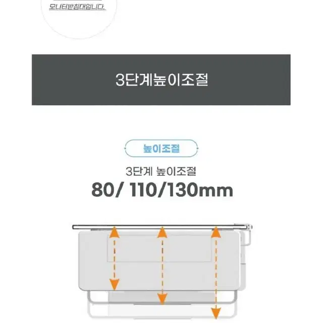 2개/ 모니터받침대 높이조절/ CUQ022