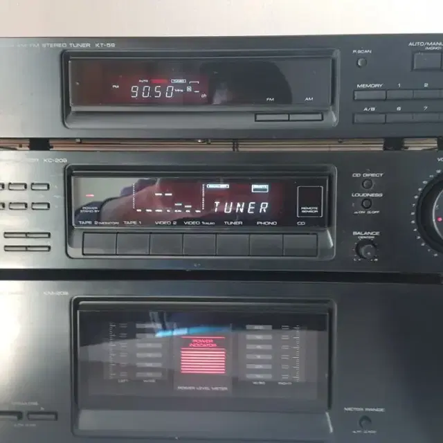 KENWOOD(켄우드)km-209 kc209 kt59파워+프리+튜너 3단