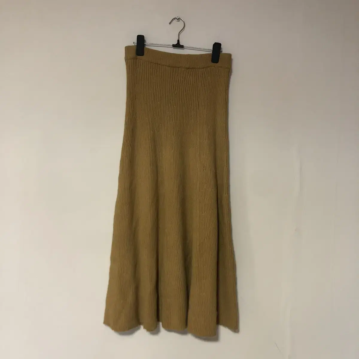 Vintage mustard knit maxi sk