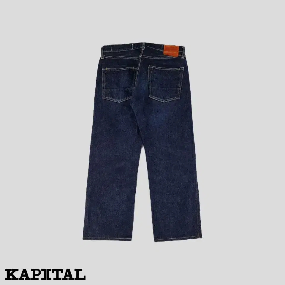 KAPITAL Capital Dark Blue Selvedge Indigo Dark Blue Button Fly Straight Fit 8