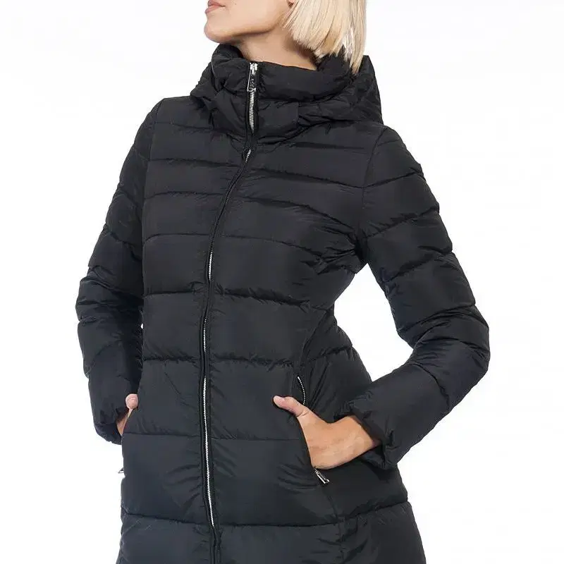 Add Down Hooded DownCoat Black