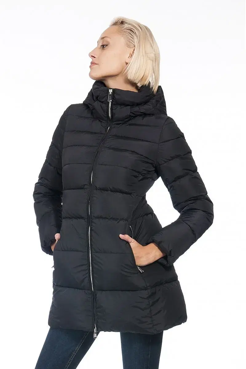 Add Down Hooded DownCoat Black