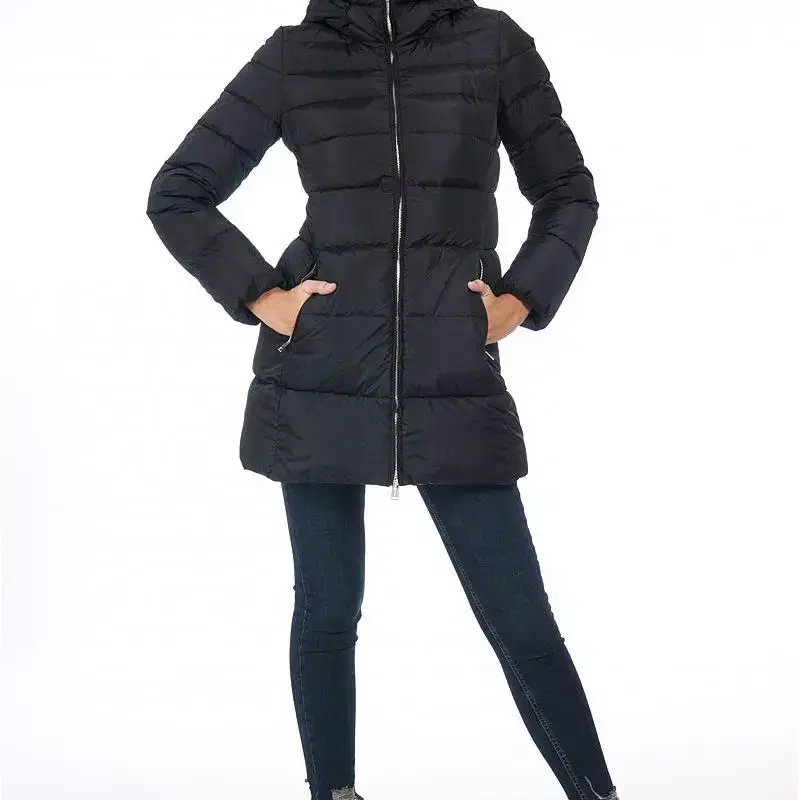 Add Down Hooded DownCoat Black