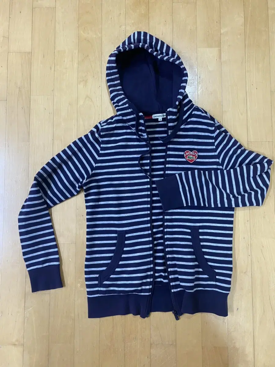 Genuine Lacoste@ hooded zip-up hoodie