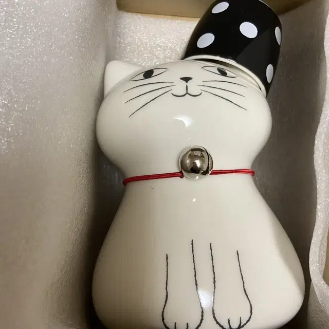 흰 고양이 도쿠리 술잔, 술병 세트 