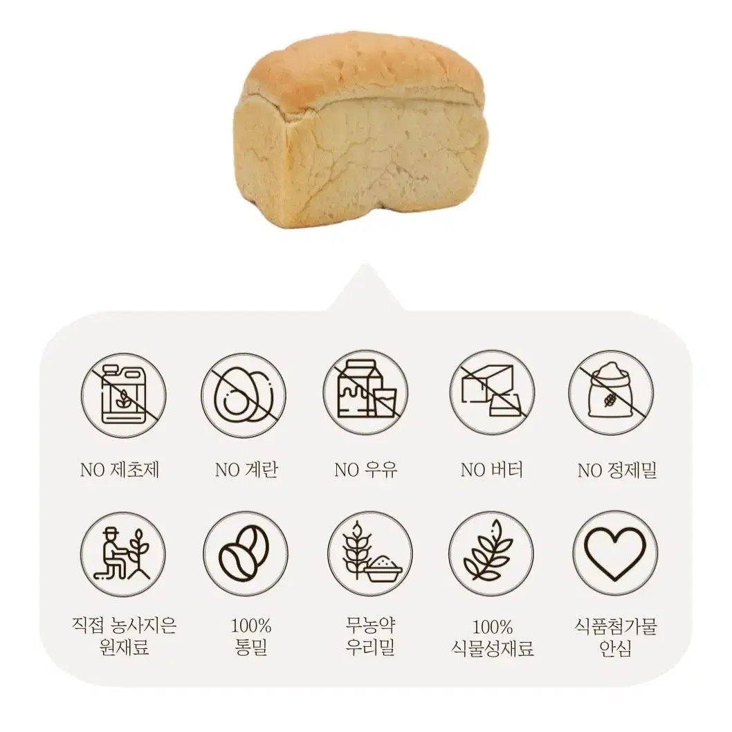 통밀빵 100%우리밀 통밀식빵 비건빵 저탄수식빵