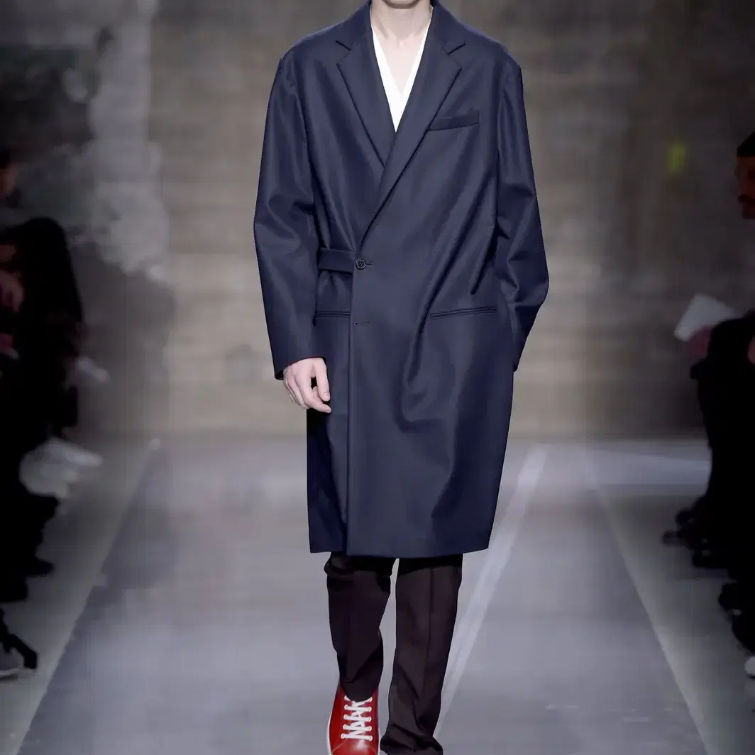 MARNI 16FW Navy Belted Coat